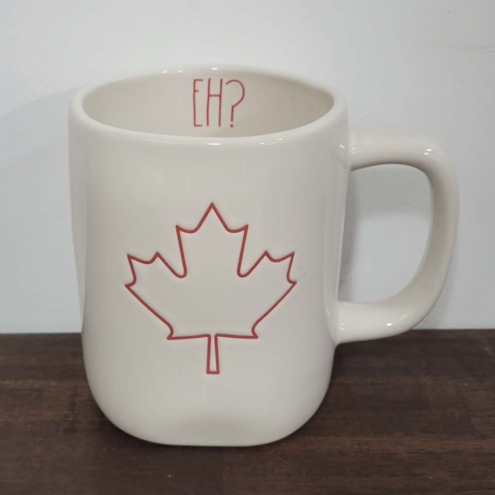 Rae Dunn Eh? Maple Leaf Ceramic Mug